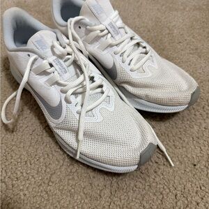 Nike White and Gray Running Shoes